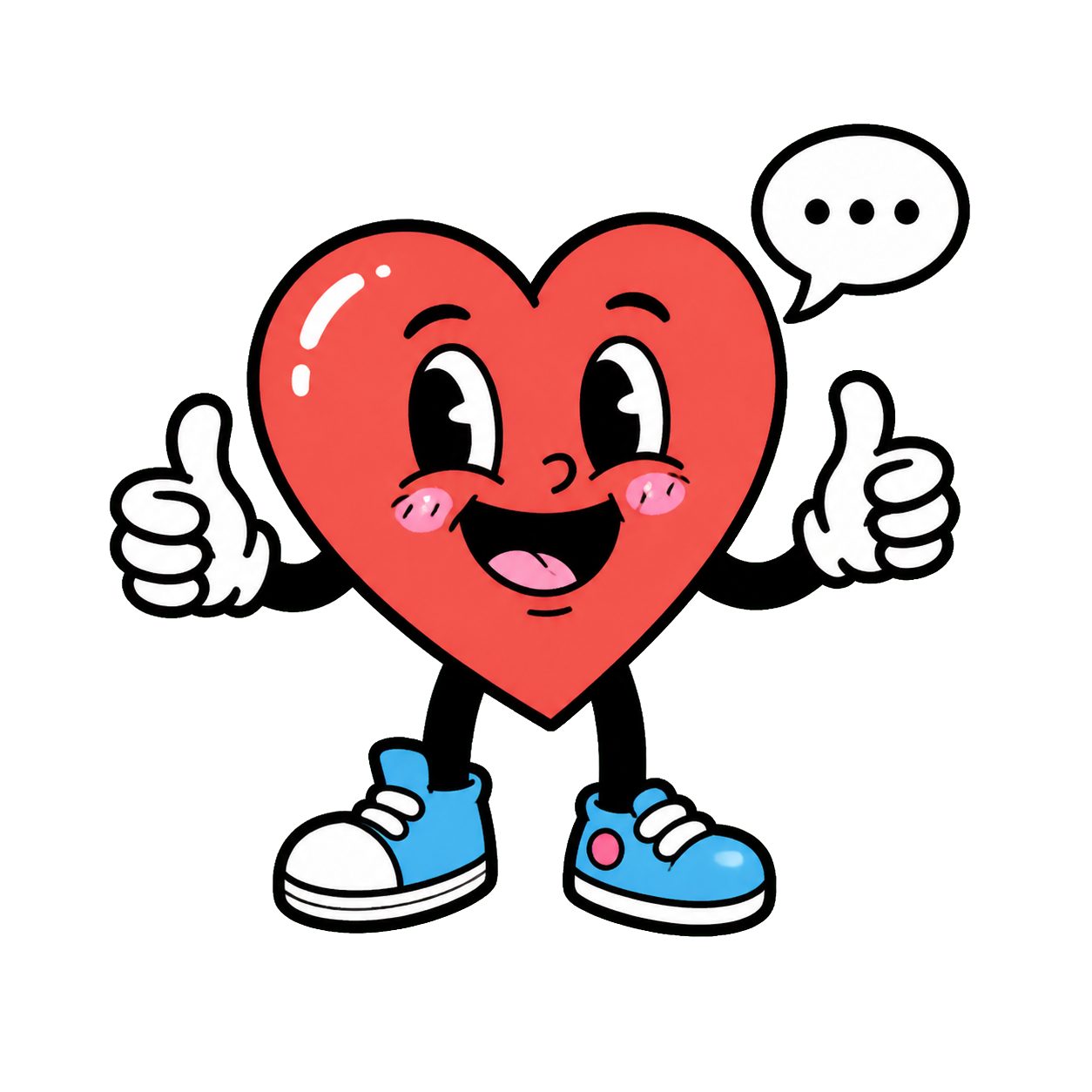 Mascota corazón para likes